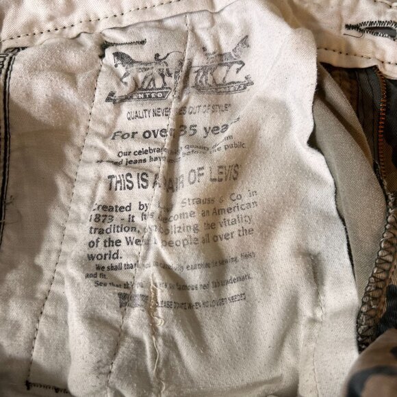 Levis Mens Camo Cargo Pants Relaxed Fit Cotton Blend Durable Casual Wear 32x30 - Picture 12 of 15